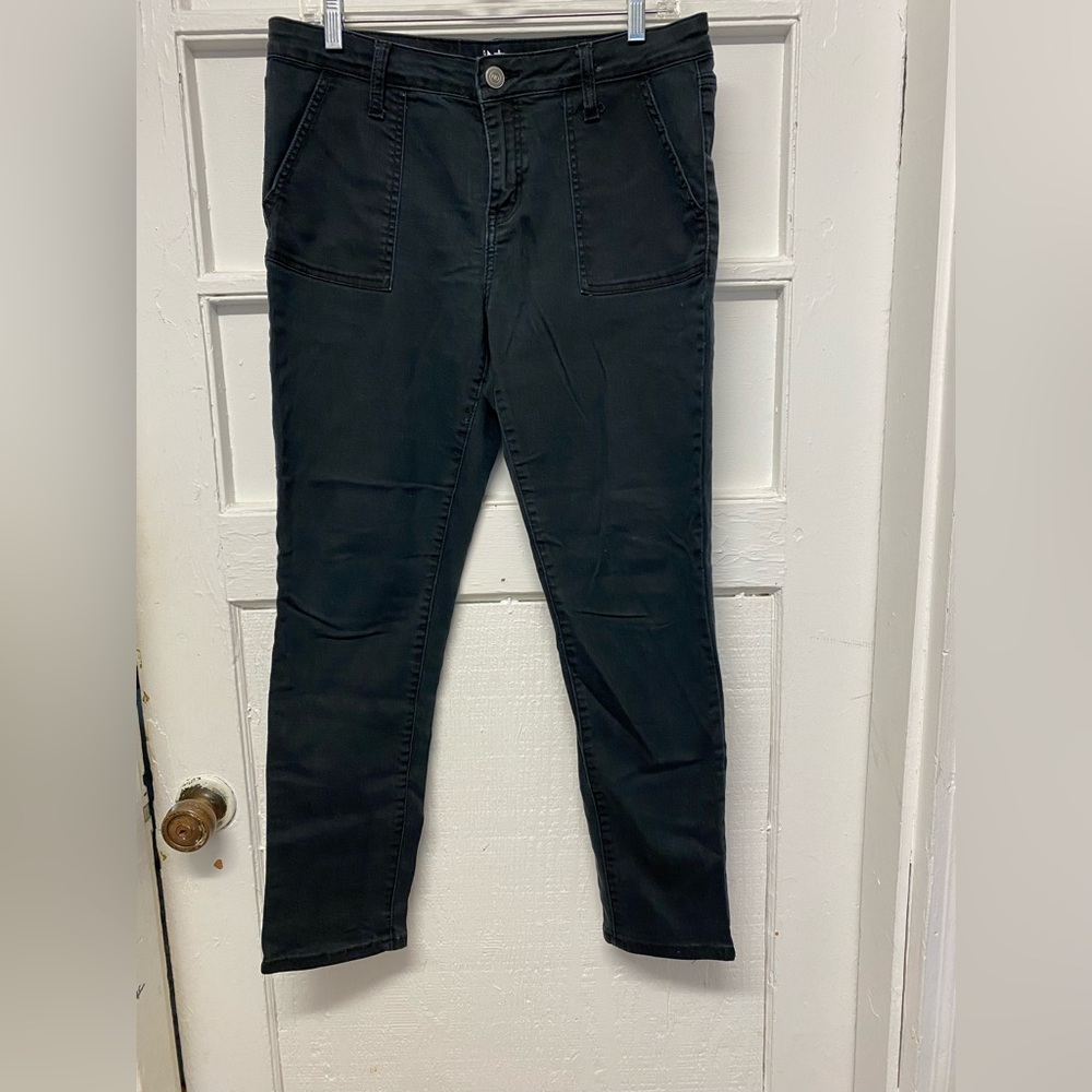 New Directions Women's Jeans Black Crop Skinny Stretch Size 12R